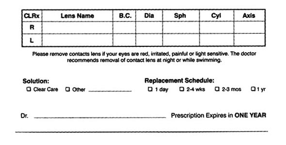 How To Read A Contact Lens Prescription Lenstore